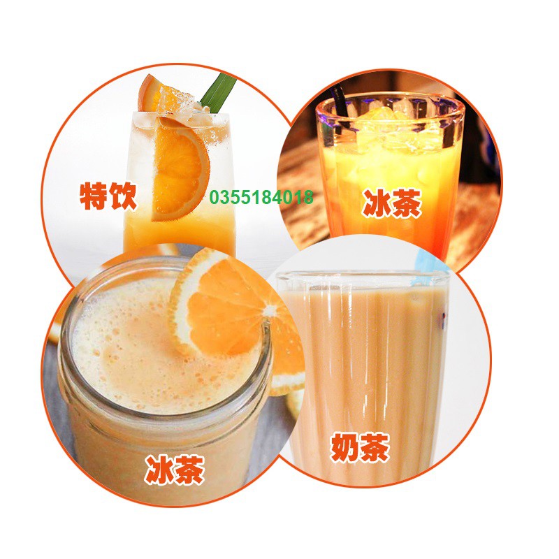 Sốt Cam Sensini pha chế trà sữa - trà hoa quả hộp 1.36kG