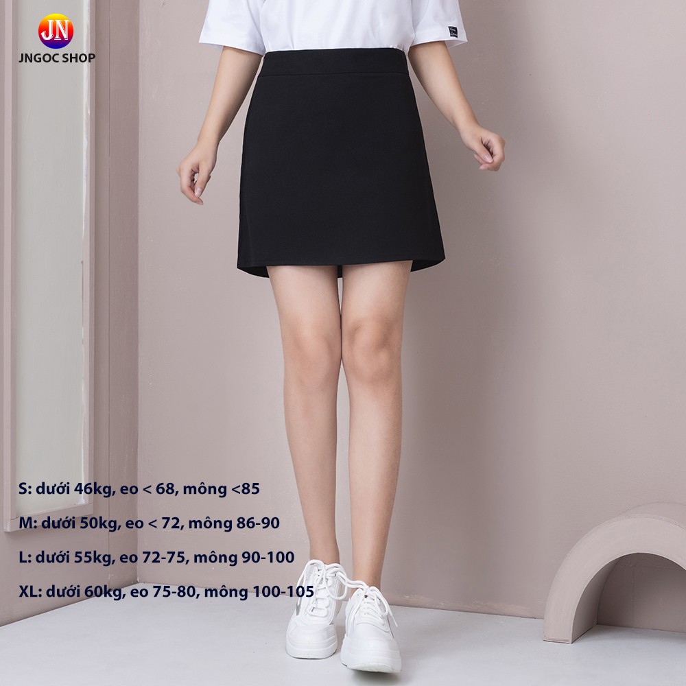 Chân váy chữ A lưng cao, Chân váy ngắn công sở cạp cao đen trắng trẻ trung | BigBuy360 - bigbuy360.vn