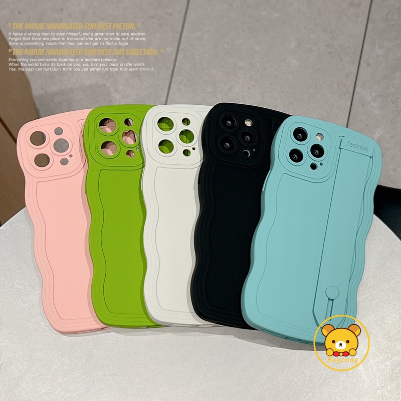 Ốp Điện Thoại TPU Mềm Màu Trơn Có Dây Đeo Tay Cho iPhone 13 Pro Max 12 Pro Max 11 Pro Max