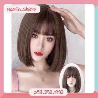 Tóc giả nữ cả đầu - Tóc giả nguyên đầu vic ảnh thật - tặng lưới tóc Hamin