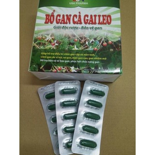 Bổ gan cà gai leo Hỗ trợ giải độc gan, giúp bảo vệ tế bào gan, tăng cường chức năng gan hộp 60 viên