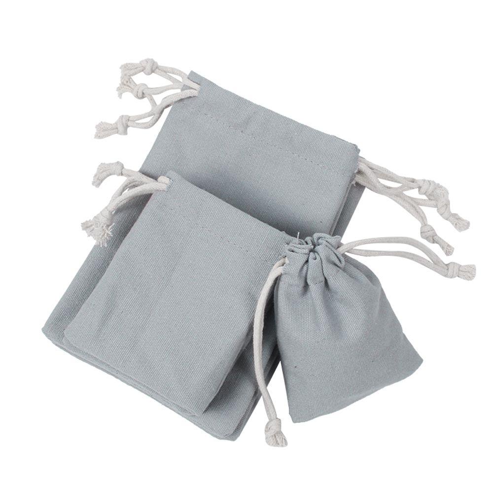 PEWANY Set 10 Túi Dây Rút Đựng Kẹo / Đồ Trang Điểm Chất Liệu Cotton Tự Nhiên