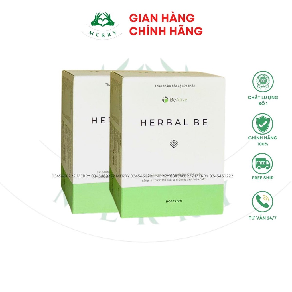 Tăng Cân HERBAL BE (COMBO 2 HỘP) Của BEALIVE Chính Hãng MERRY STORE Herbalbe Giúp Tăng 3-7 Kg Sau 30 Ngày Sử Dụng