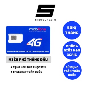 Sim 4G Mobifone ED50 vào mạng chỉ 50k/tháng không giới hạn dung lượng tốc độ cao | Sim 4G vào mạng trọn gói