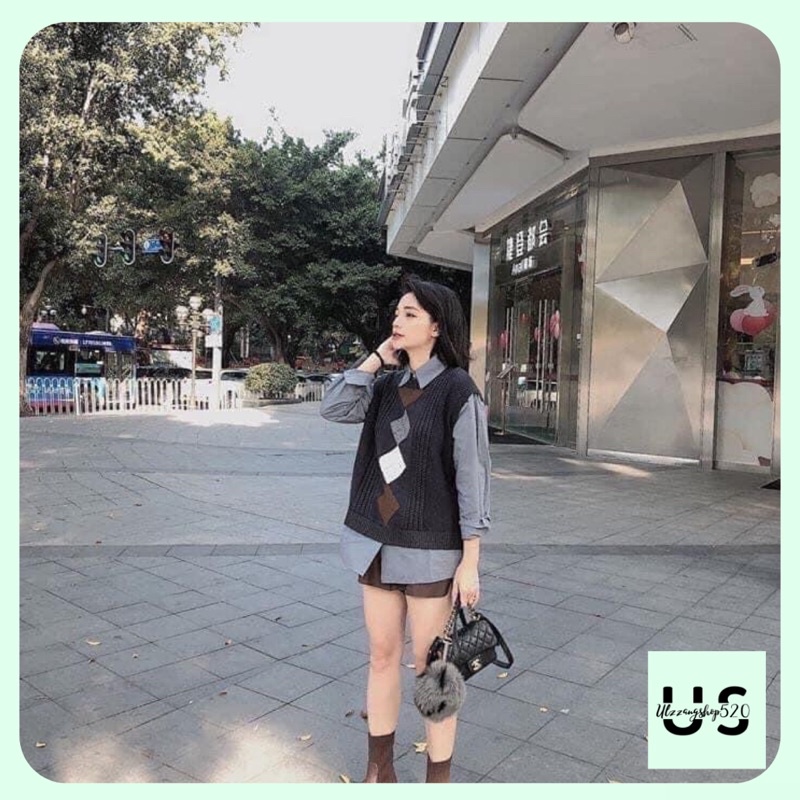 Giầy boot cổ lửng da kết hợp len phong cách thời trang Hàn Quốc Ulzzangshop520