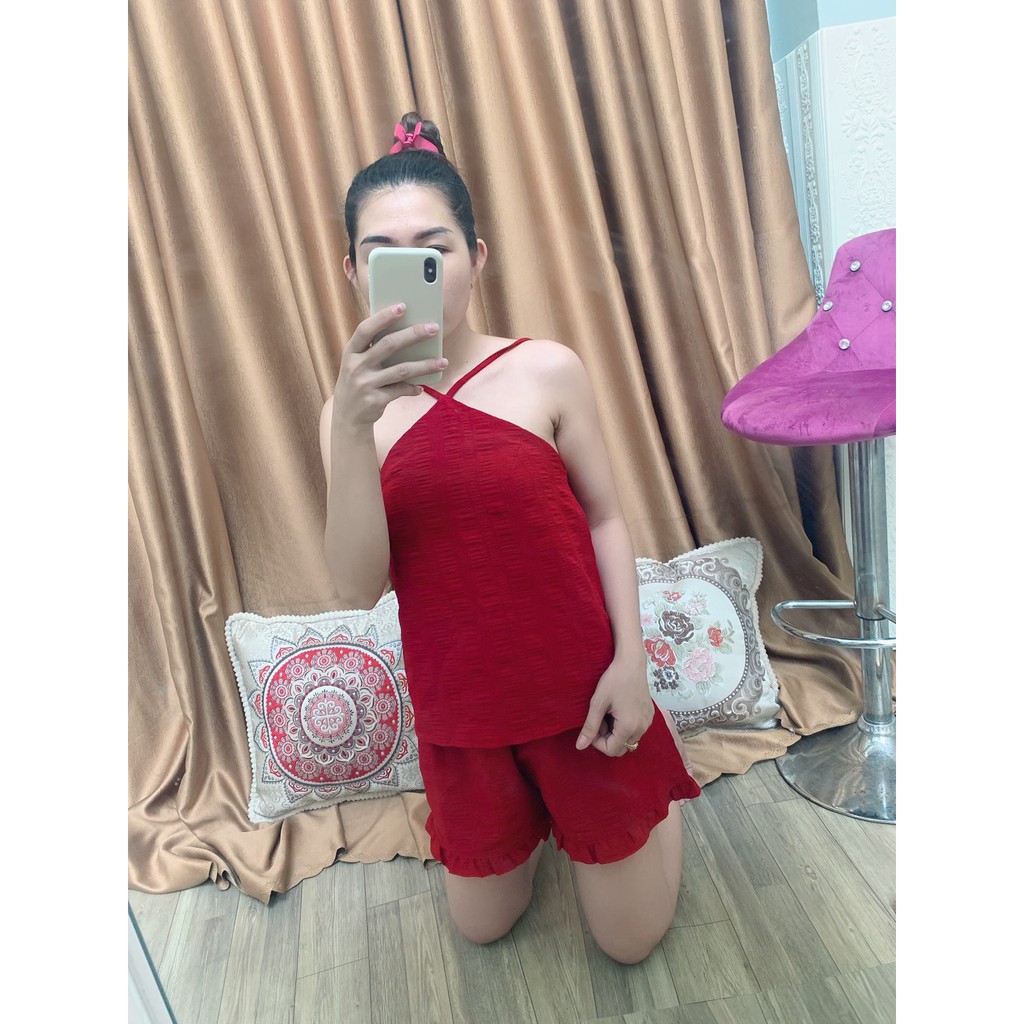 Set bộ Yếm màu ngọt ngào- Chất vải xốp mềm QC - MYMOTA_xưởng chuyên sỉ M17