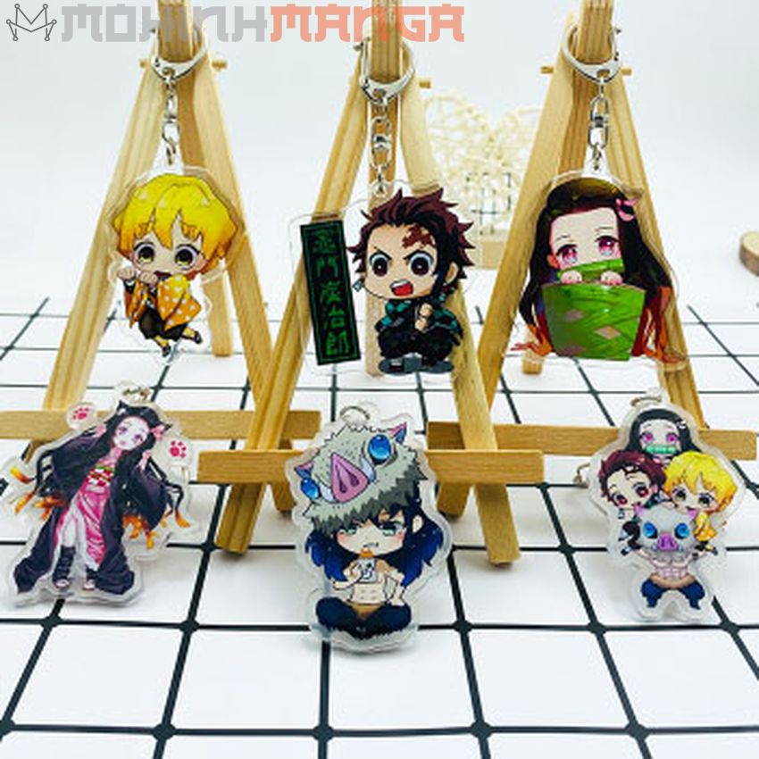 [CÓ QUÀ] Móc khoá Tanjiro Nezuko Zenitsu Inosuke Tomioka Giyuu Demon Slayer Acrylic Kimetsu no Yaiba Thanh gươm diệt quỷ