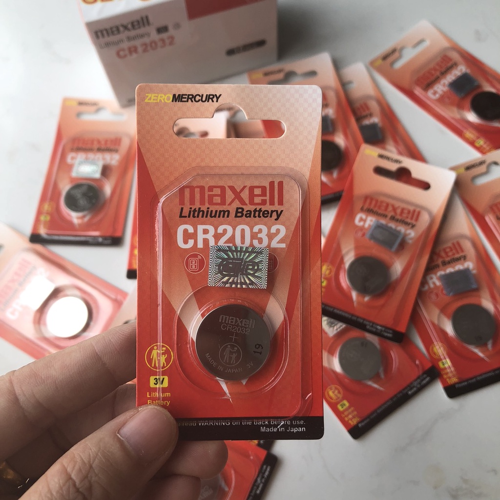 Hộp 10 Vỉ Tặng Thêm 5 Vỉ Pin CR2032 Maxell - Hàng Chính Hãng