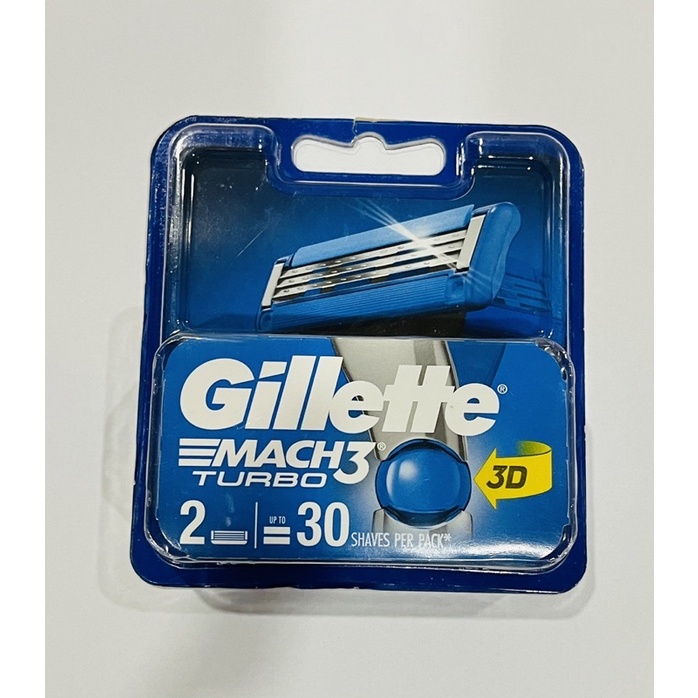Lưỡi cạo Gillette Mach3 Turbo Hộp 2 Lưỡi, hộp 4 Lưỡi