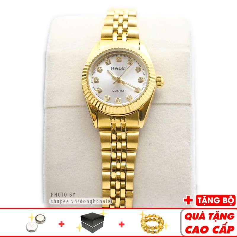 Đồng hồ nữ Halei 9999 Gold chính hãng thời trang dây vàng quyến rũ HAL01 - Đồng Hồ Halei | BigBuy360 - bigbuy360.vn