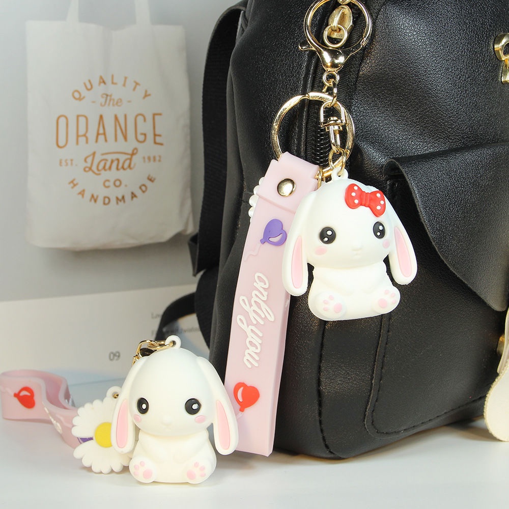 Móc Khóa Hình Thỏ Dễ Thương Có Thể Dùng Làm Quà Tặng Sinh Nhật Cho Nữ