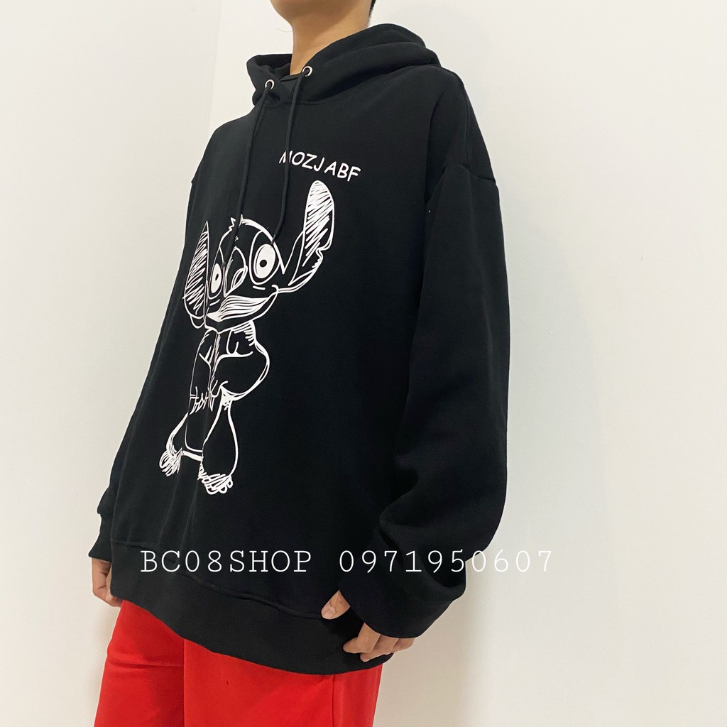 Áo hoodie Nỉ hoạt hình Mozjabf ullzang form rộng 2 Màu Đen Trắng có size BC158 | BigBuy360 - bigbuy360.vn