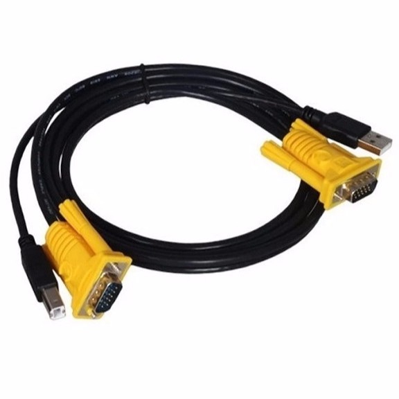 Cáp KVM USB 1.5m - Cáp kết nối giữa bộ KVM với PC ứng dụng trong các trung tâm server, máy tính, phòng hát karaoke