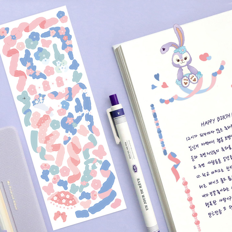 Miếng dán trang trí sổ tay phong cách Hàn Quốc