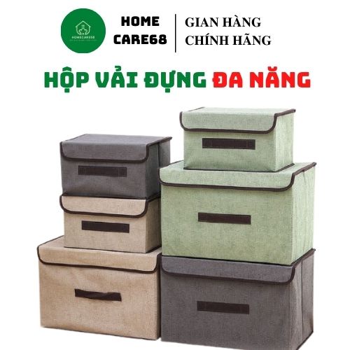 𝗖𝗢𝗠𝗕𝗢 2 hộp vải đựng đồ ĐA NĂNG lưu trữ quần áo có nắp đa năng chống bụi