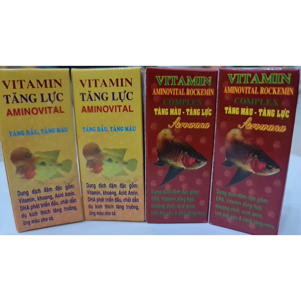 VITAMIN TĂNG ĐẦU-TĂNG MÀU-TĂNG LỰC Cá La Hán-Cá Rồng-Cá Dĩa-Cá Cảnh