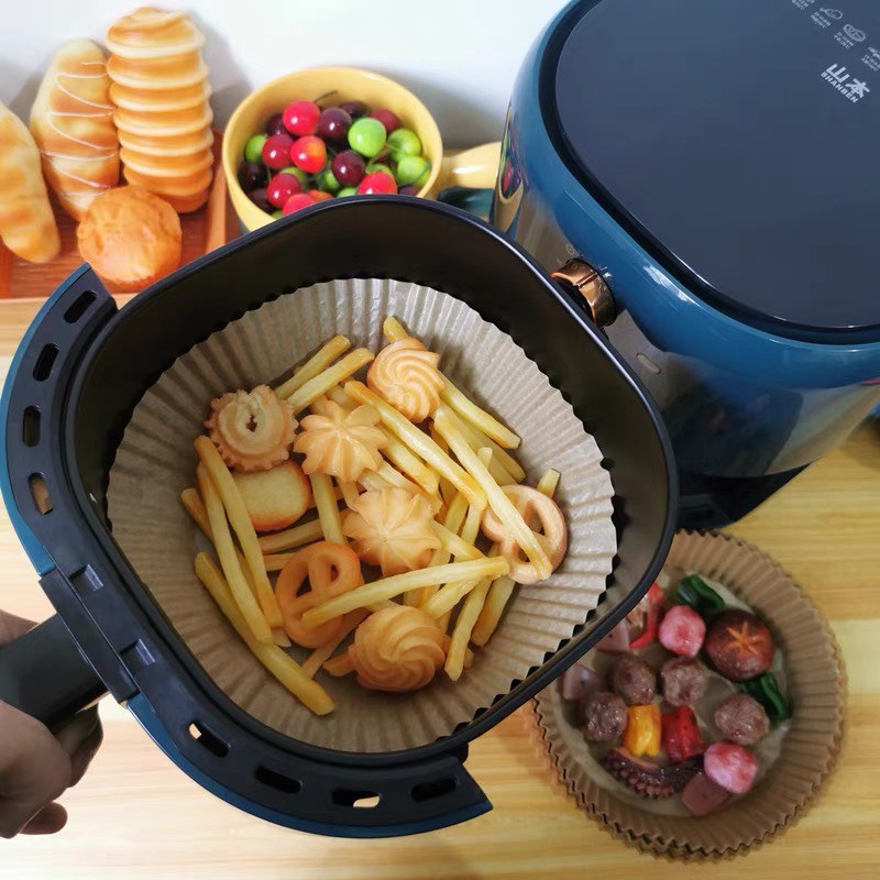 Giấy Nến Lót Nồi Chiên Không Dầu Giấy Nến Thực Phẩm Nướng Bánh Dạng Tròn