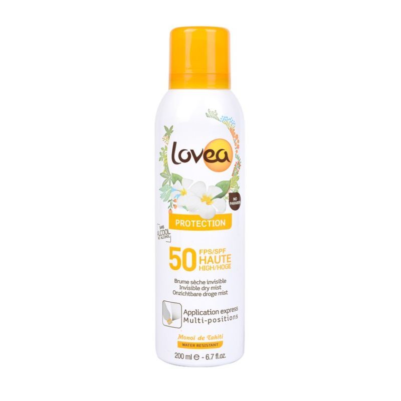 Chống Nắng Dạng Xịt Lovea Brume Seche invisible Haute Protection FPS 50 250ml