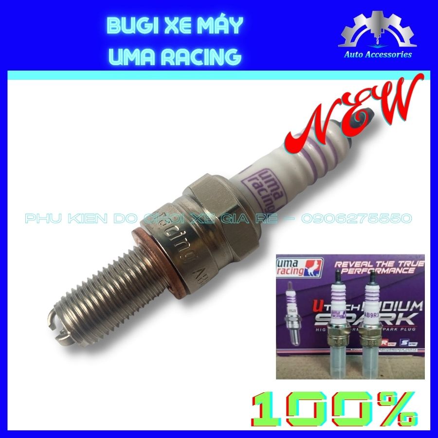 VIP 100% - BUGI XE MÁY UMA RACING, 3 Chấu Gắn như Zin, thay thế BUGI ZIN dành cho Tất cả các dòng xe