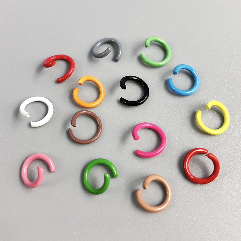 Set 100 vòng kim loại 1.2x8mm chuyên dụng làm trang sức thủ công