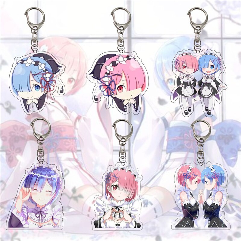 Móc khóa Re:Zero Bắt đầu lại ở thế giới khác móc khoá phụ kiện túi xách balo móc khoá bằng arcrylic
