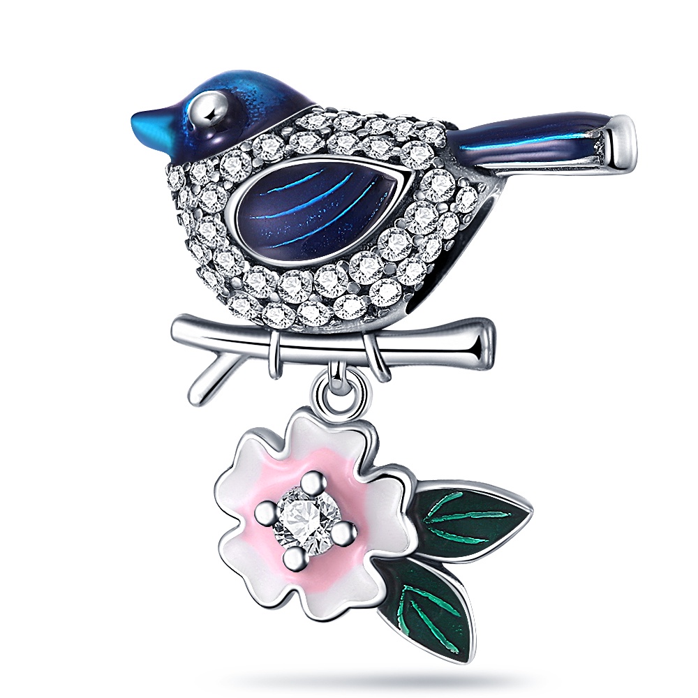 PANDORA Vòng Tay Bạc 925 Mặt Hình Trái Tim Và Bạch Tuộc/Ngựa Một Sừng Dễ Thương Thời Trang