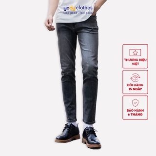 Quần Jean Nam YODY Ống Suông Xám Bạc QJM4005