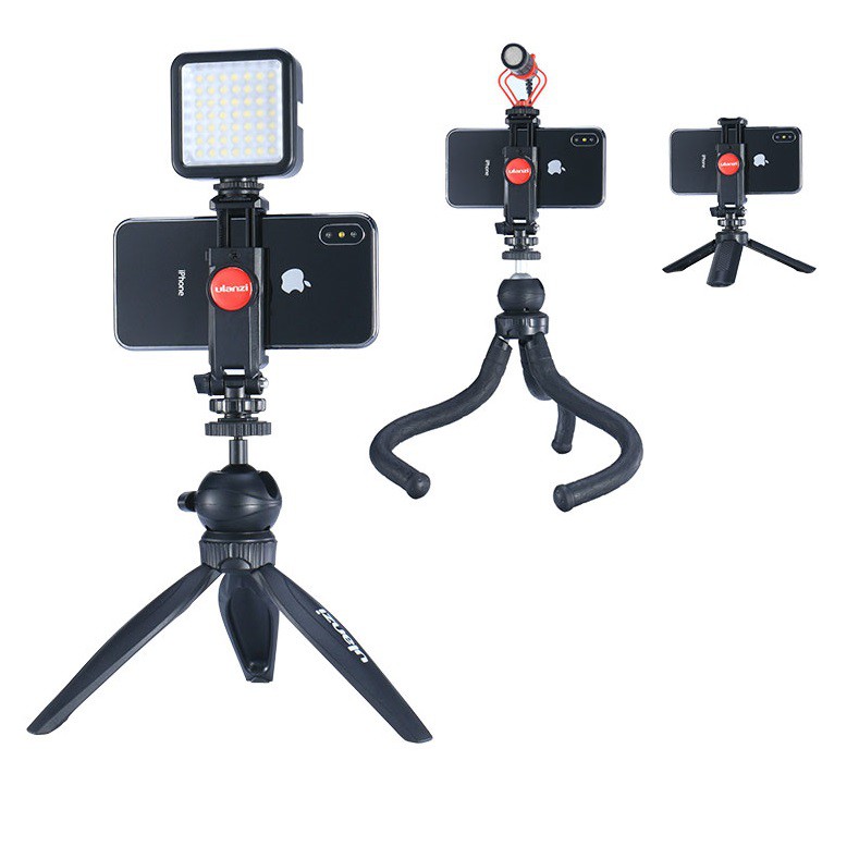 Gá kẹp điện thoại ULANZI ST-06 dùng kẹp smartphone lên tripod, chân máy quay chính hãng