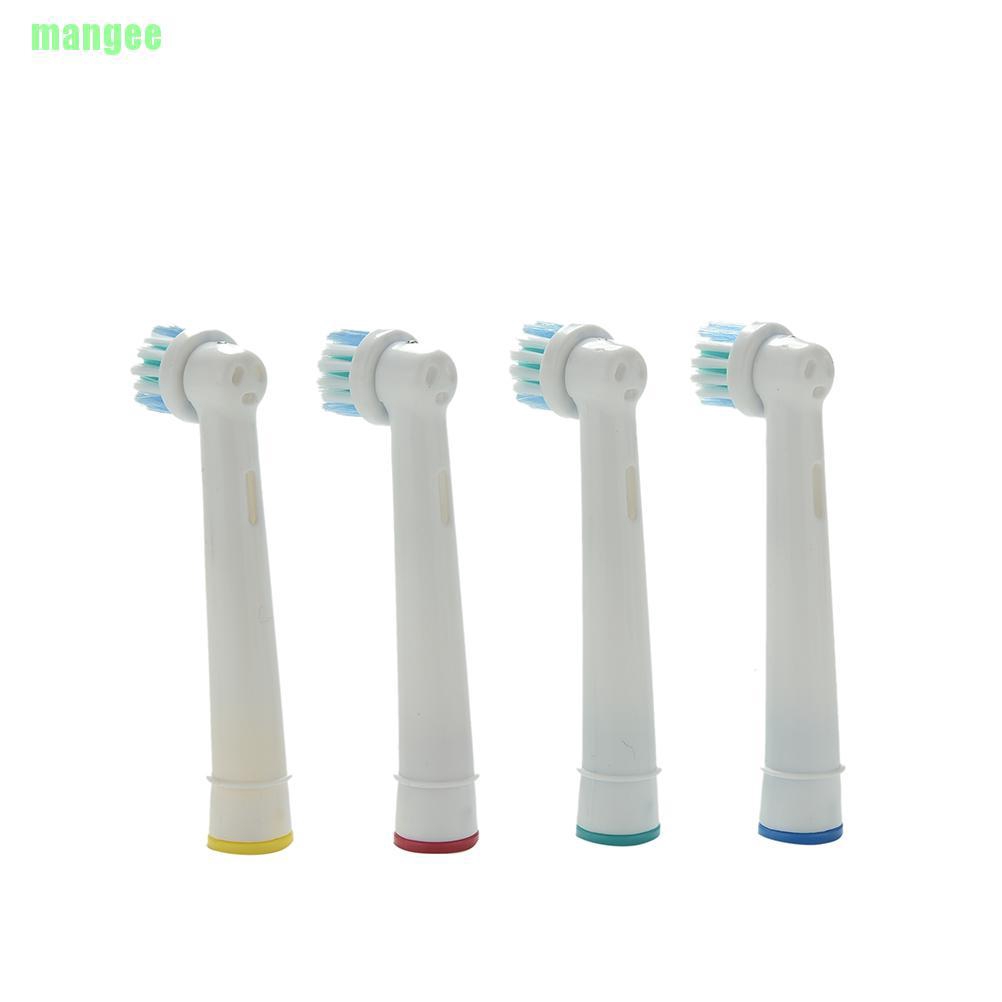 (hàng Mới Về) Set 4 Đầu Bàn Chải Đánh Răng Chạy Điện Eb17-4 Thay Thế Cho Braun Oral B