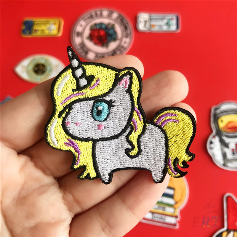 1 miếng vá phong cách ngựa một sừng/hoa/ cầu vồng xinh xắn trang trí quần áo