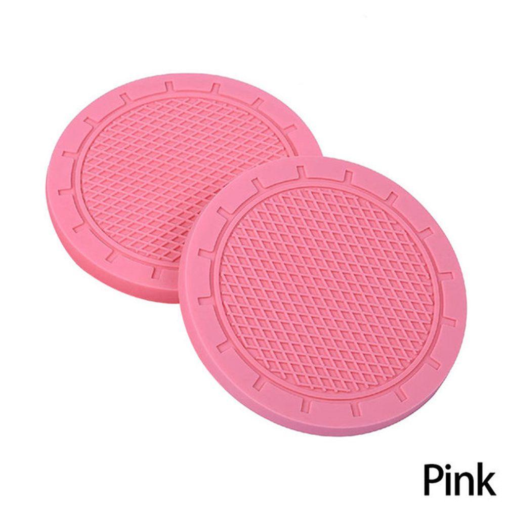 Bộ 4 Miếng Lót Cốc Bằng PVC Chống Trượt Dùng Trang Trí Nội Thất Xe Hơi REBUY1