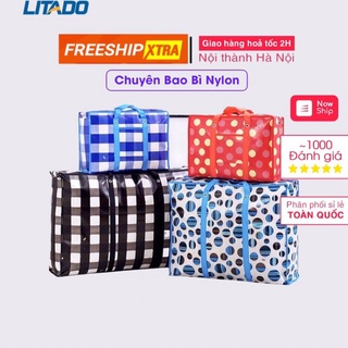 Túi bạt túi dứa túi vải bạt đựng quần áo đựng đồ có dây kéo