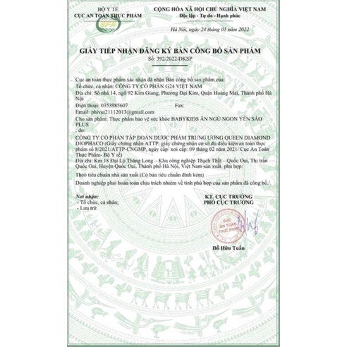 BABYKIS PLUS ĂN NGỦ NGON YẾN SÀO