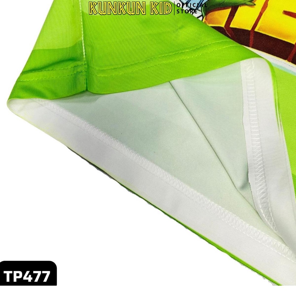 Đồ bộ thun lạnh cộc tay in 3d cho bé trai và bé gái hình hero team size đại từ 10kg-60kg Kunkun Kid TP477