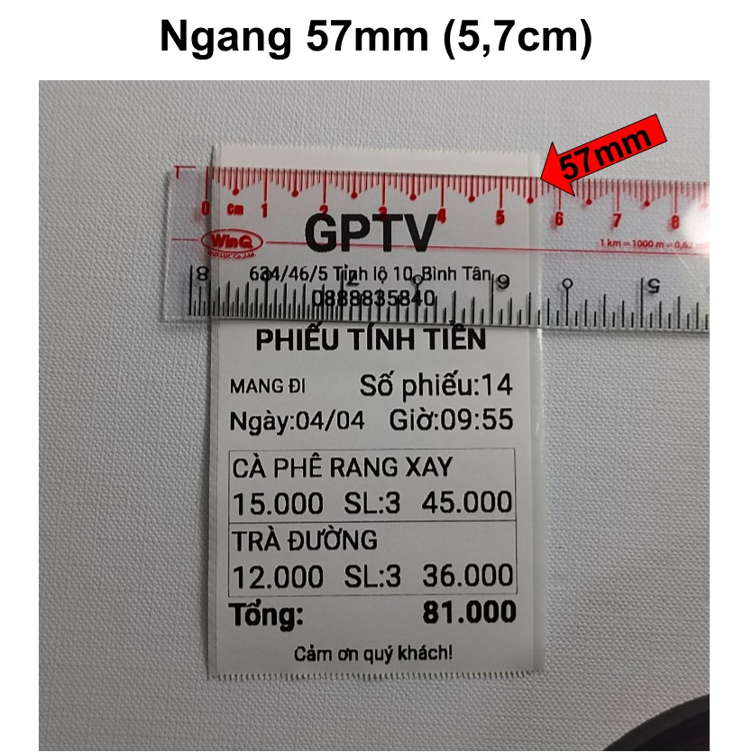 Đề can liên tục K57 cho máy in nhiệt mini bluetooth không dây tem nhãn trà sữa ghi chú giá điện thoại iphone android | BigBuy360 - bigbuy360.vn