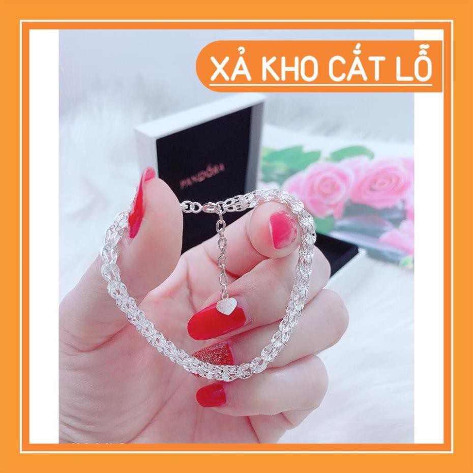 Lắc tay nữ chữ u cực xinh đẹp bạc cho nữ giá tốt
