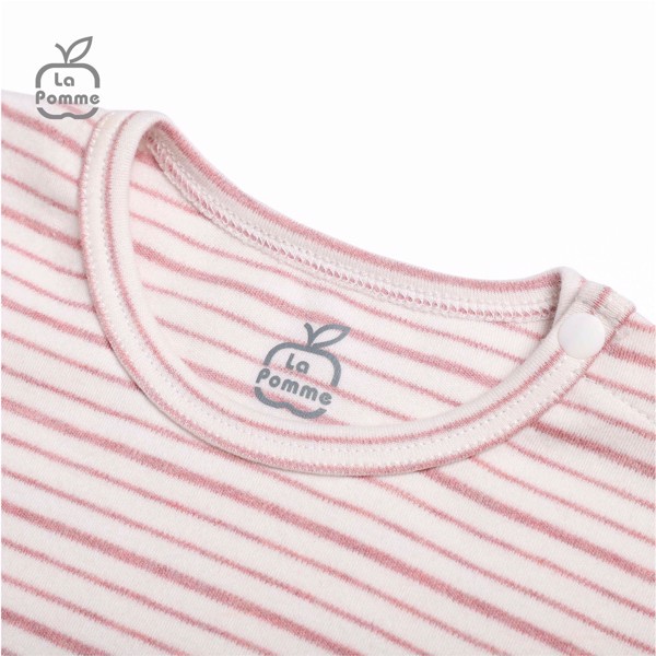 La pomme Bộ quần áo dài tay bé gái SL214 kẻ nơ đỏ La pomme