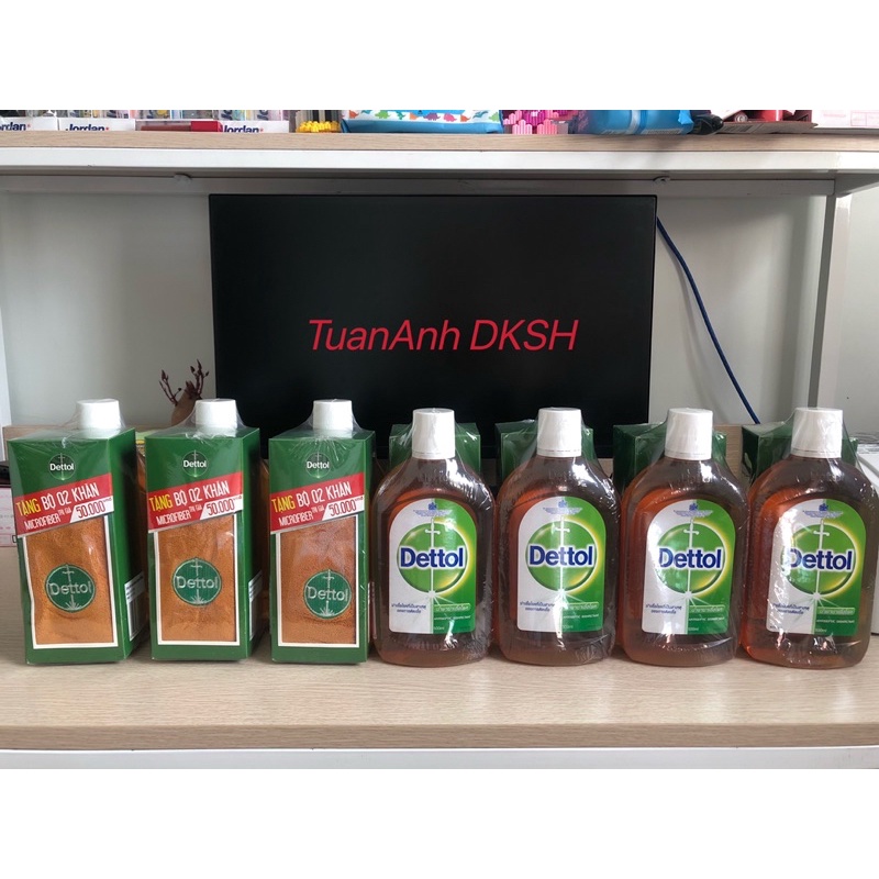 Dung dịch diệt khuẩn Dettol  250ml - 500ml. Có khăn hoặc k kèm khăn. Hàng chính hãng DKSH Việt Nam.