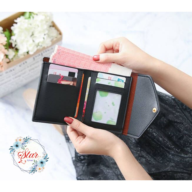 VÍ NỮ VÍ NGẮN HÌNH CÂY MỀM MỊN NHIỀU NGĂN PHONG CÁCH HÀN QUỐC G09