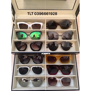 hộp đựng 12 kính mắt (2 tầng) bọc da cao cấp