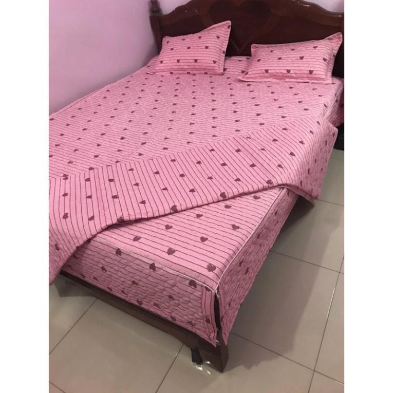 Bộ ga gối trần bông dày dặn, xẻ góc chat với shop để chọn thêm hơn 30 mẫu