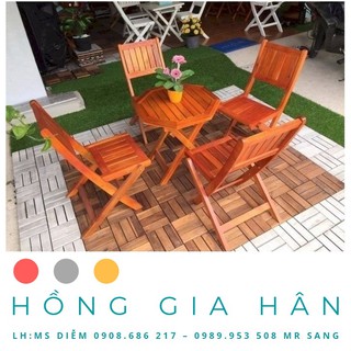 Bàn ghế gỗ giá kho_bàn xếp lục giác hgh