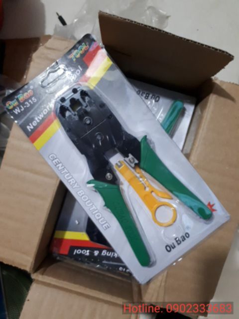 Combo 10 kìm bấm mạng xanh WJ-315