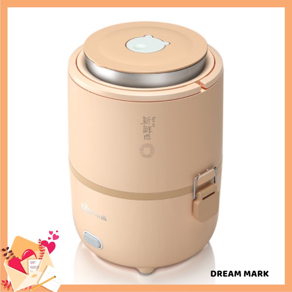 Hộp cơm cắm điện Bear DFH-B15N1, 1.6 lít, nấu chín, hâm nóng, giữ nhiệt cho thức ăn, dùng cho văn phòng