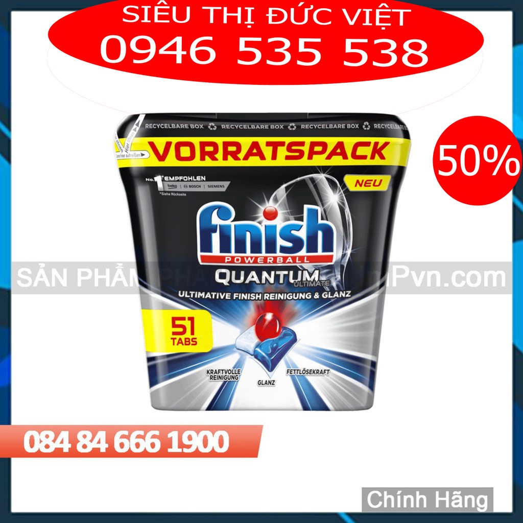Viên rửa bát Finish Quantum Ultimate (Hàng nhập Đức)