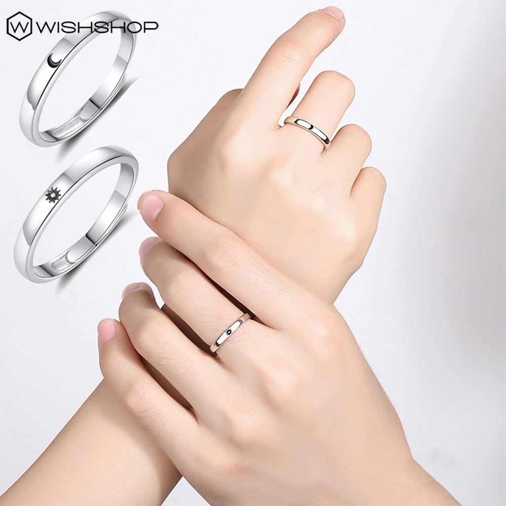 Nhẫn Đính Hôn/Mặt Trăng/Mặt Trời Đơn Giản Có Thể Điều Chỉnh Thời Trang Cho Cặp Đôi