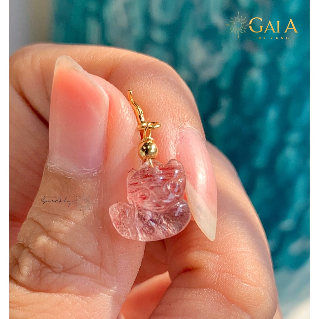Charm Đá Bạc Xi Vàng Hồ Ly Super Seven - Gaia By Yang