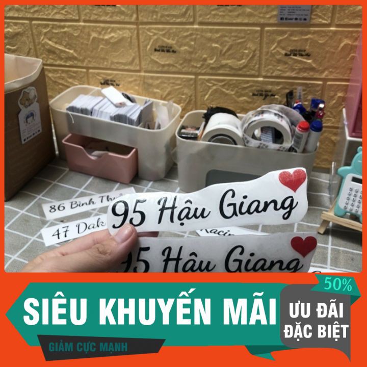 Tem decal chữ ký theo yêu cầu_Có thể in được tất cả từ tên riêng, tên tỉnh,... Dễ dàng sử dụng_Nón Bảo Hiểm Cute Shop