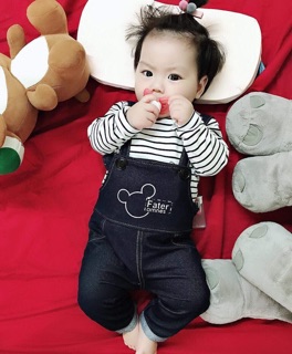 (XẢ HÀNG) set yếm+áo micky bé gái/bé trai