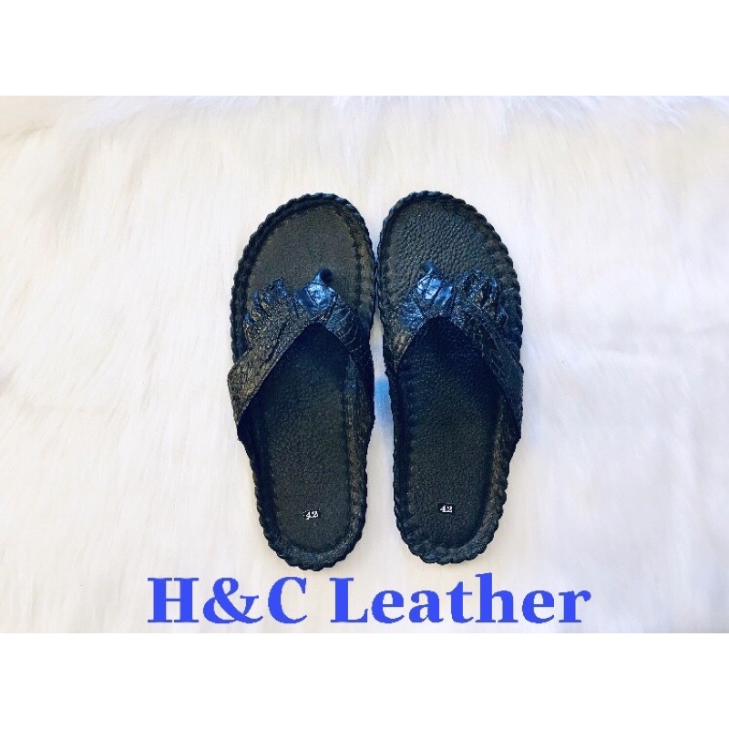 Dép kẹp da cá sấu thật 100%